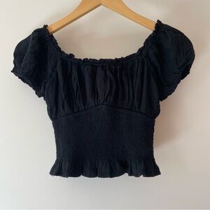 Hollister Black Smocked Women's Top